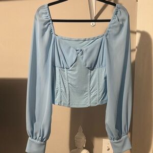 Elegant Blue Women's Top